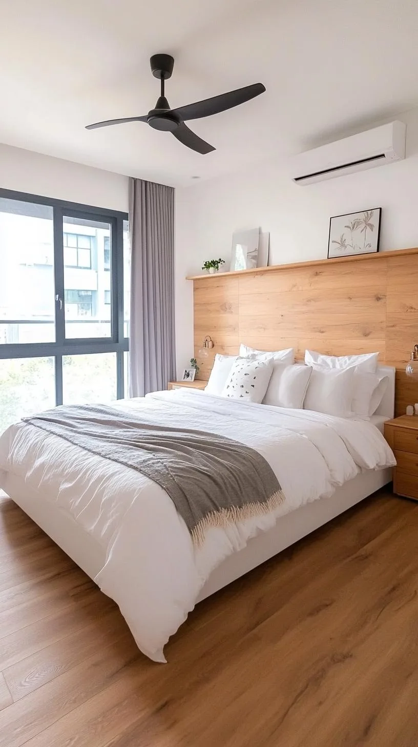 20 New Minimalist Bedroom Ideas to Inspire Your 2025 Refresh 71 12. Open Space Living: Create an expansive, tidy look with open shelving and hidden storage-2