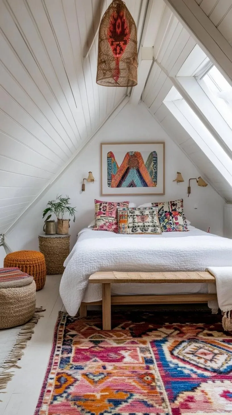 12. Retro 70s Vibe with bold prints, vibrant colors, and vintage decor-0