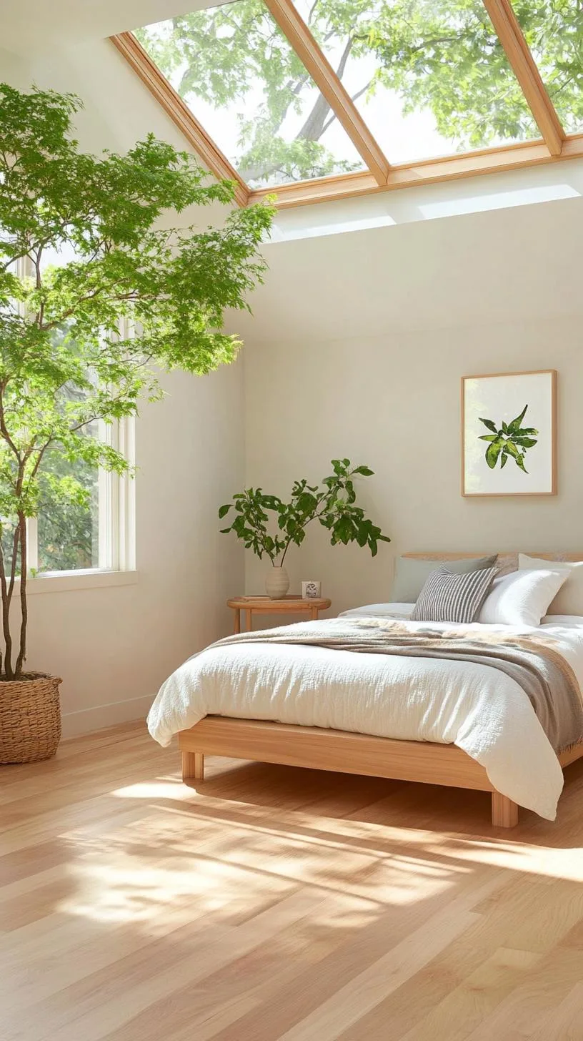 20 New Minimalist Bedroom Ideas to Inspire Your 2025 Refresh 91 16. Serene Skylight: Place a focus on natural light with minimal furnishings for an airy atmosphere-0