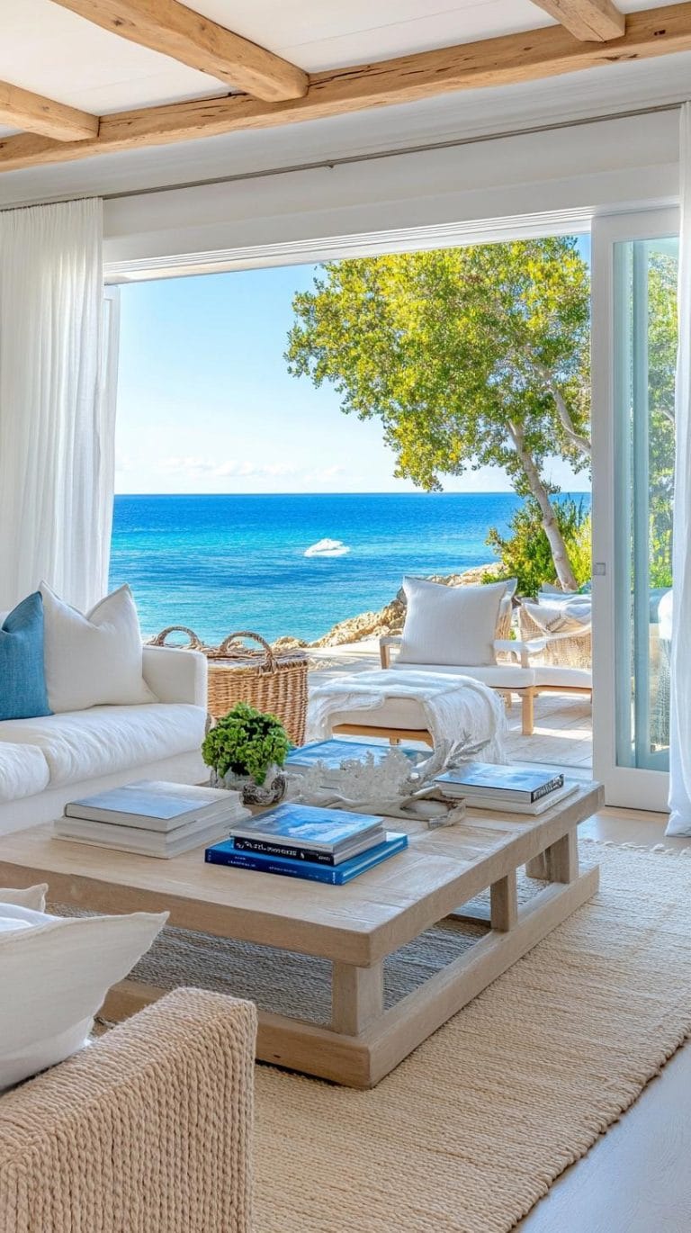 Farmhouse Coastal Living Room Ideas