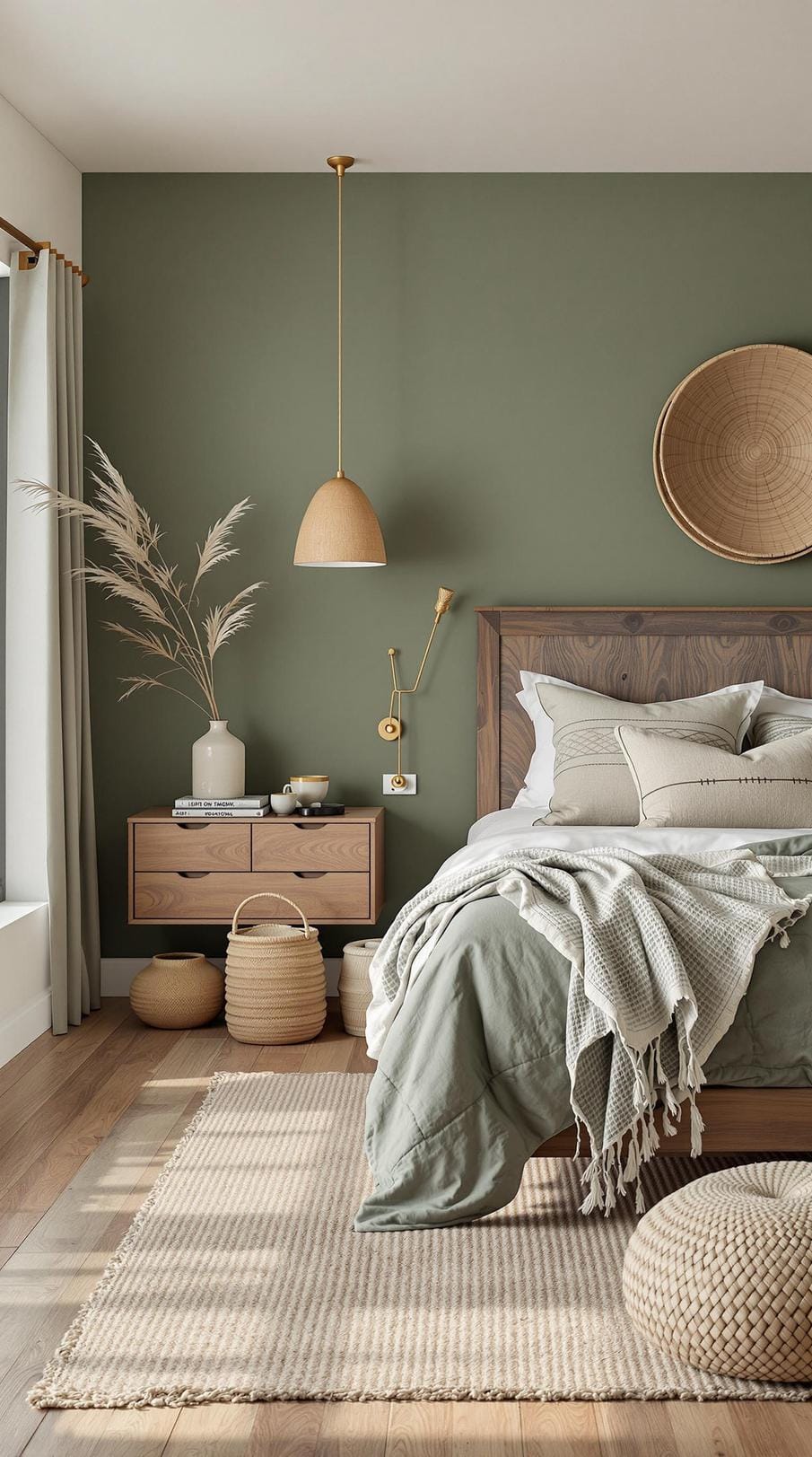 20. Subtle earthy tones combined with sage green for a warm, grounding space-0