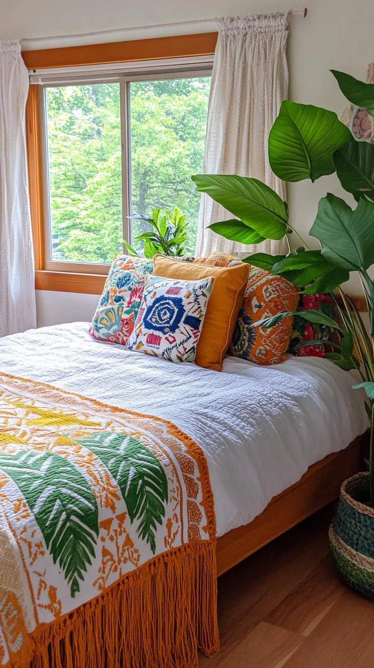 9. Tassel and Fringe Details: Accent throw blankets, pillows, and curtains with fringe and tassel details for added texture-1
