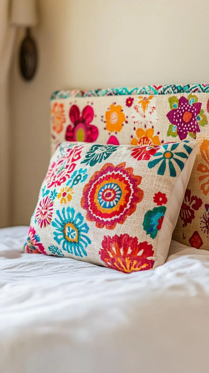 18. Textile Headboard: Transform the room’s aesthetic with a DIY textile headboard in an ikat or batik pattern-2