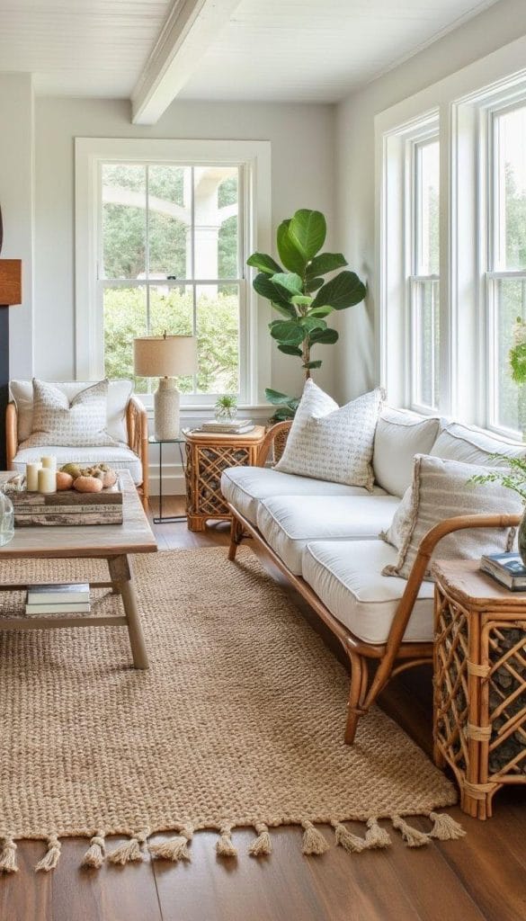 20 Unique Coastal Farmhouse Living Room Ideas That Wow - Lovely Harbor
