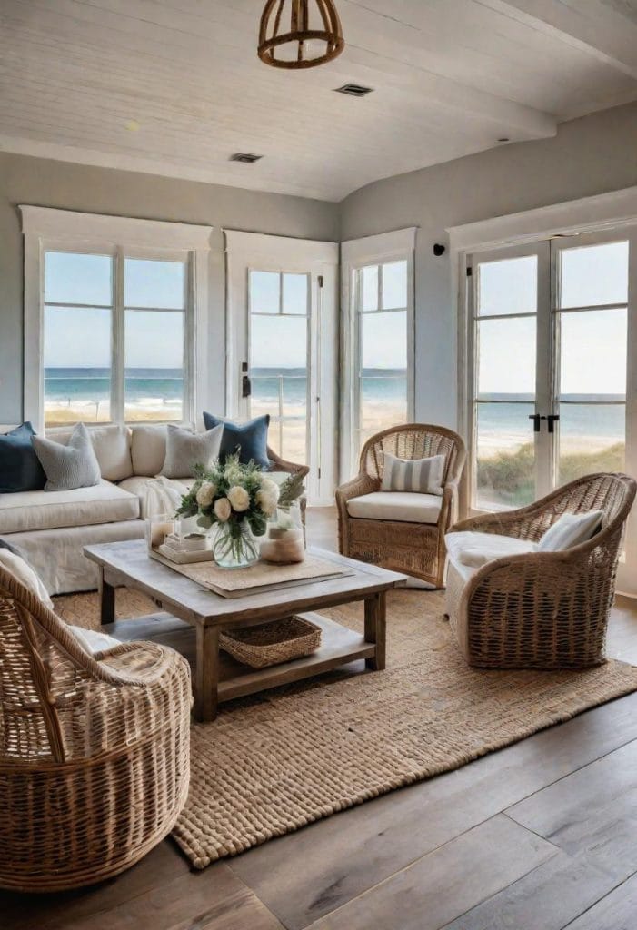 20 Unique Coastal Farmhouse Living Room Ideas That Wow - Lovely Harbor