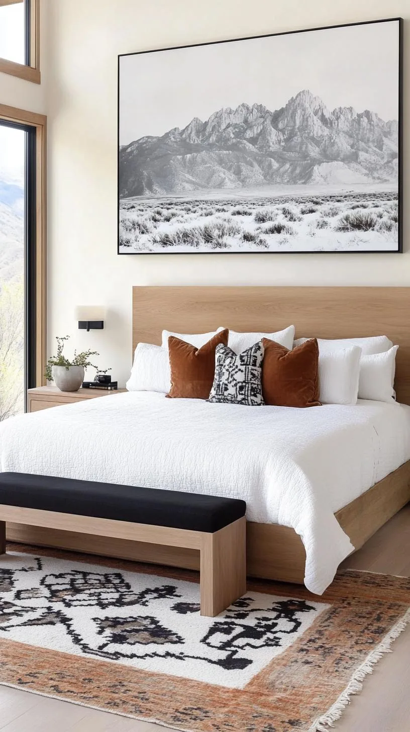 20. Use large-scale, monochromatic photographs of desert landscapes as oversized wall art-2