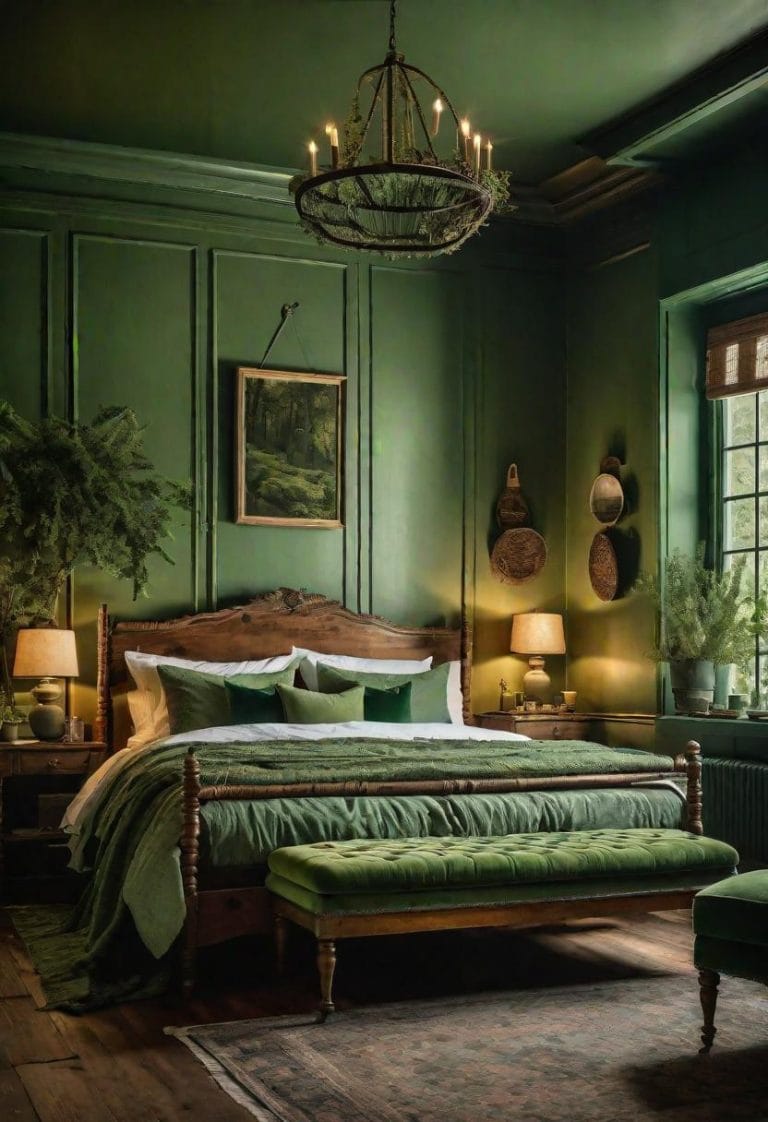20 Moody Green Bedroom Ideas For A Cozy Retreat - Lovely Harbor