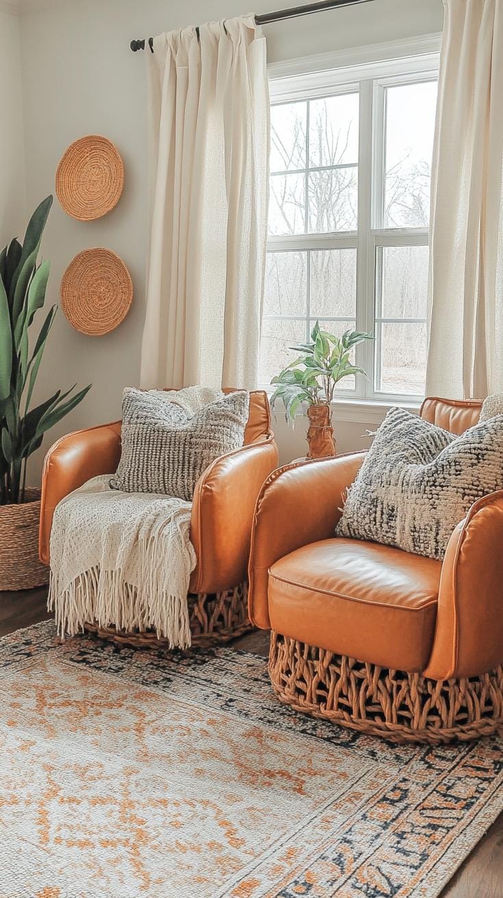 11. Wanderlust Nest: Mix global-chic fabrics with soft leathers and tassels, adding airy drapes and scatter cushion patterns inspired by travels-1