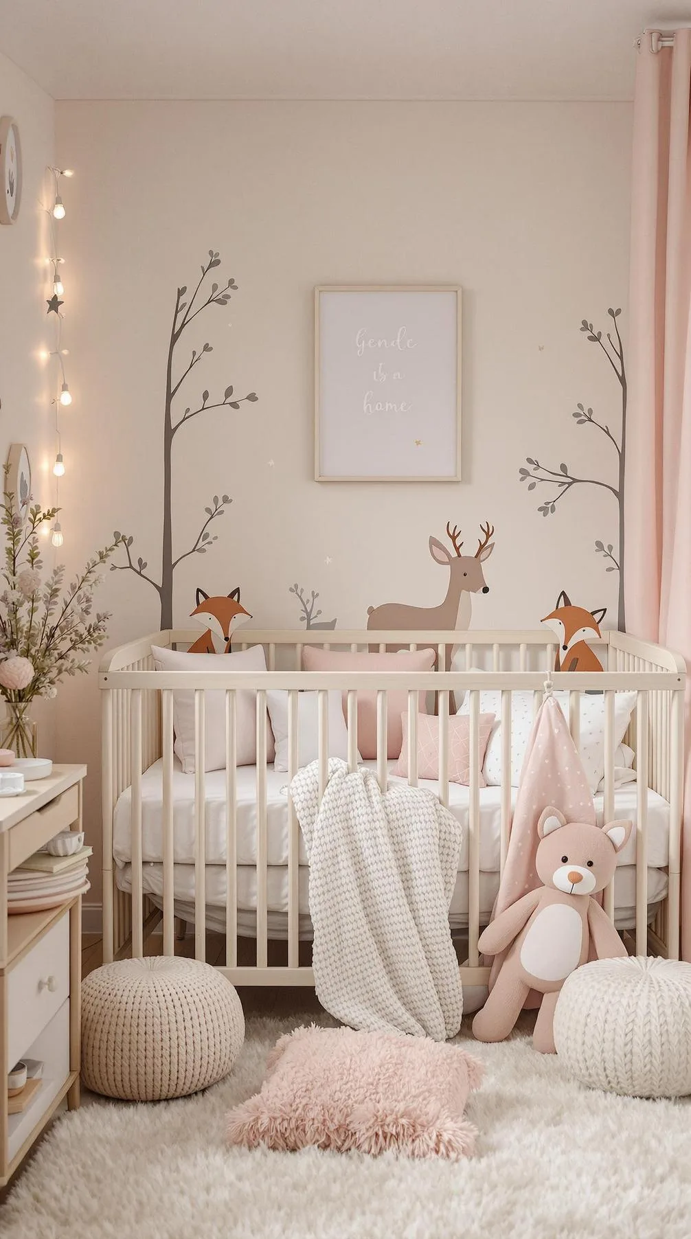 2. Whimsical Woodland Creatures with Muted Pastels and Soft Textiles-0