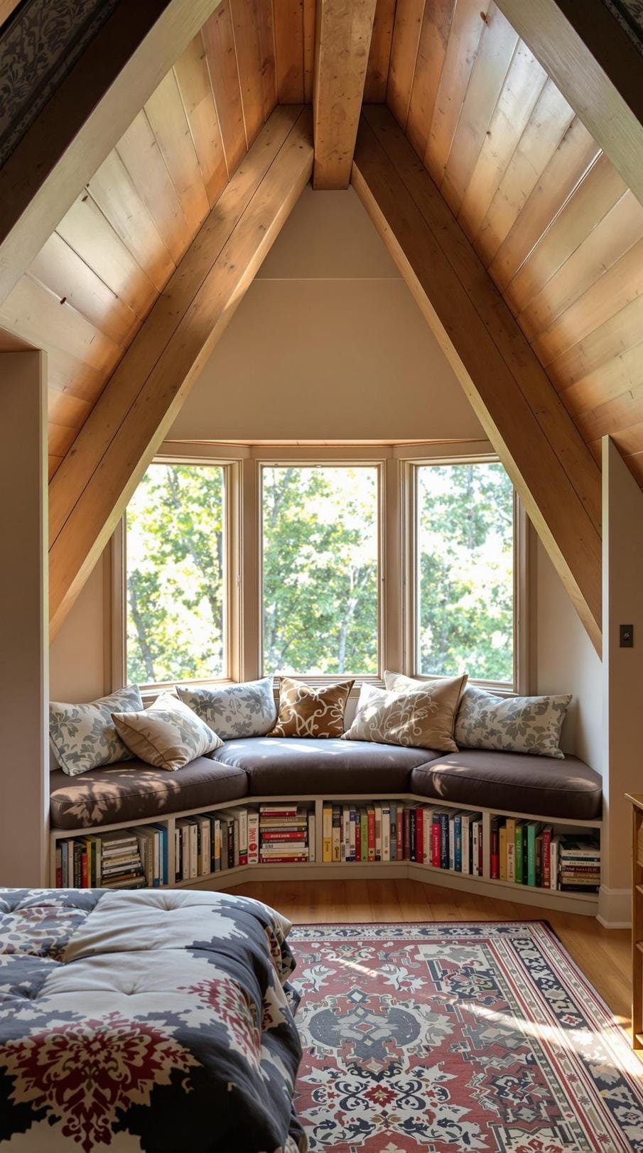 3. Wrap-Around Window Seat & Library: Create a cozy nook with a continuous window seat doubling as a small bookcase-0