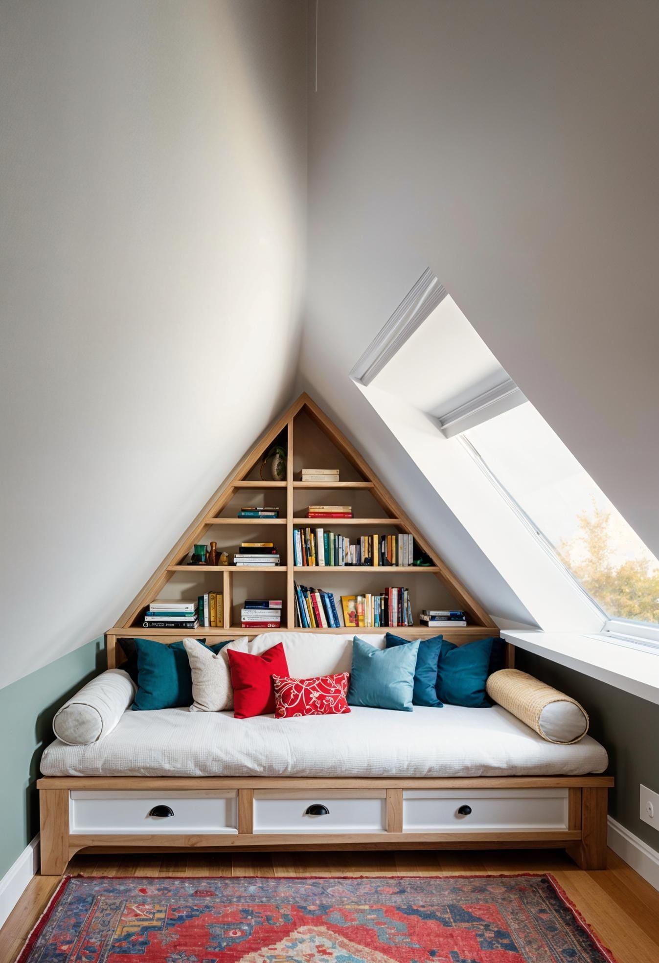 3. Wrap-Around Window Seat & Library: Create a cozy nook with a continuous window seat doubling as a small bookcase-2