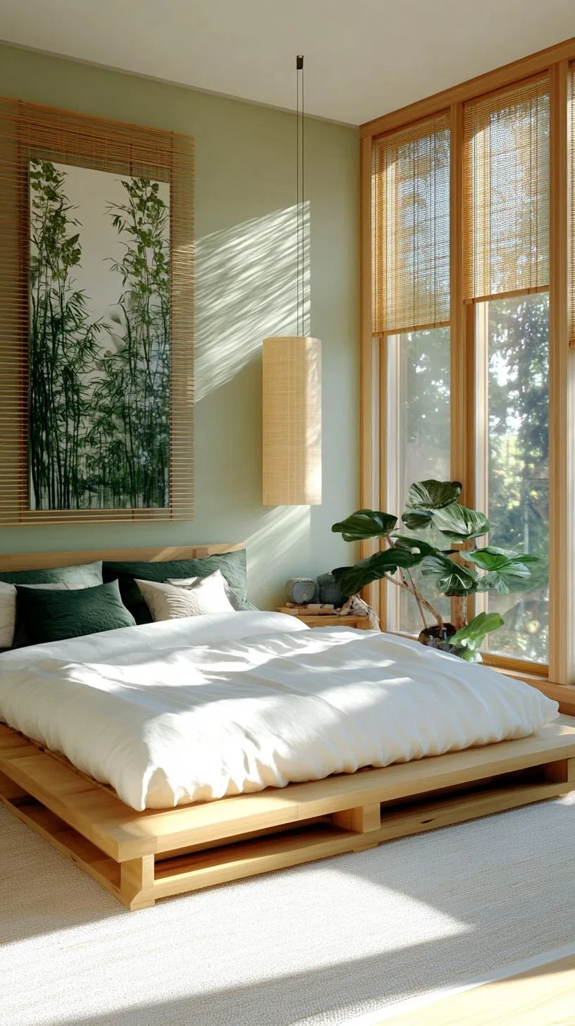 23 Stunning Olive Green Bedroom Ideas You'll Absolutely Love 35 4. Zen Serenity Bedroom with Olive Green Walls and Bamboo Décor-2