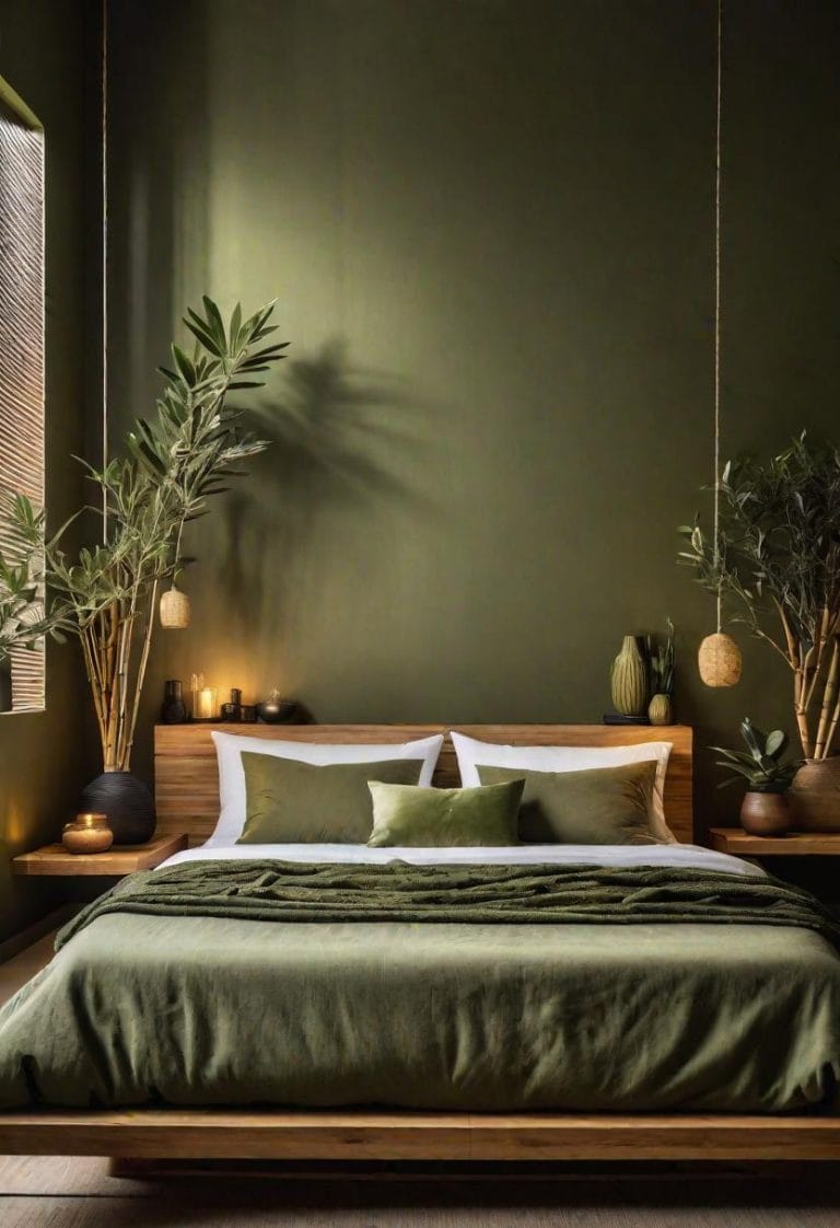 23 Stunning Olive Green Bedroom Ideas You'll Absolutely Love - Lovely ...