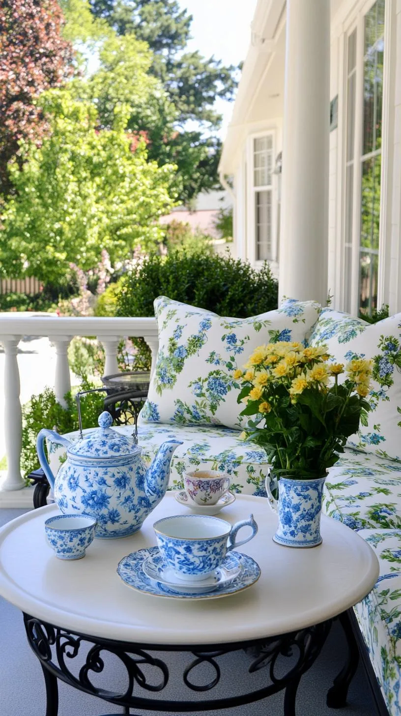 24. English garden nook featuring floral prints, dainty tea sets, and lots of greenery-0 24. English garden nook featuring floral prints, dainty tea sets, and lots of greenery-0