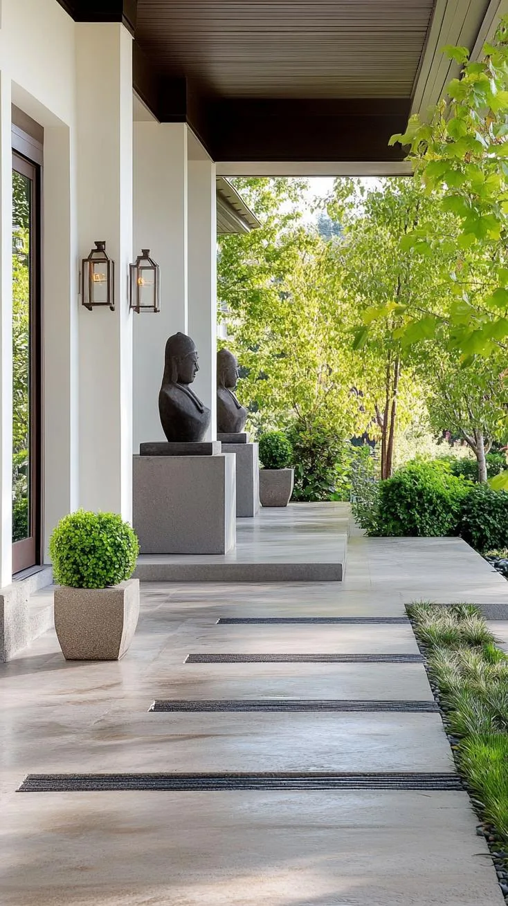14. Minimalist Zen with a stone garden, serene sculptures, and a water feature-2 14. Minimalist Zen with a stone garden, serene sculptures, and a water feature-2