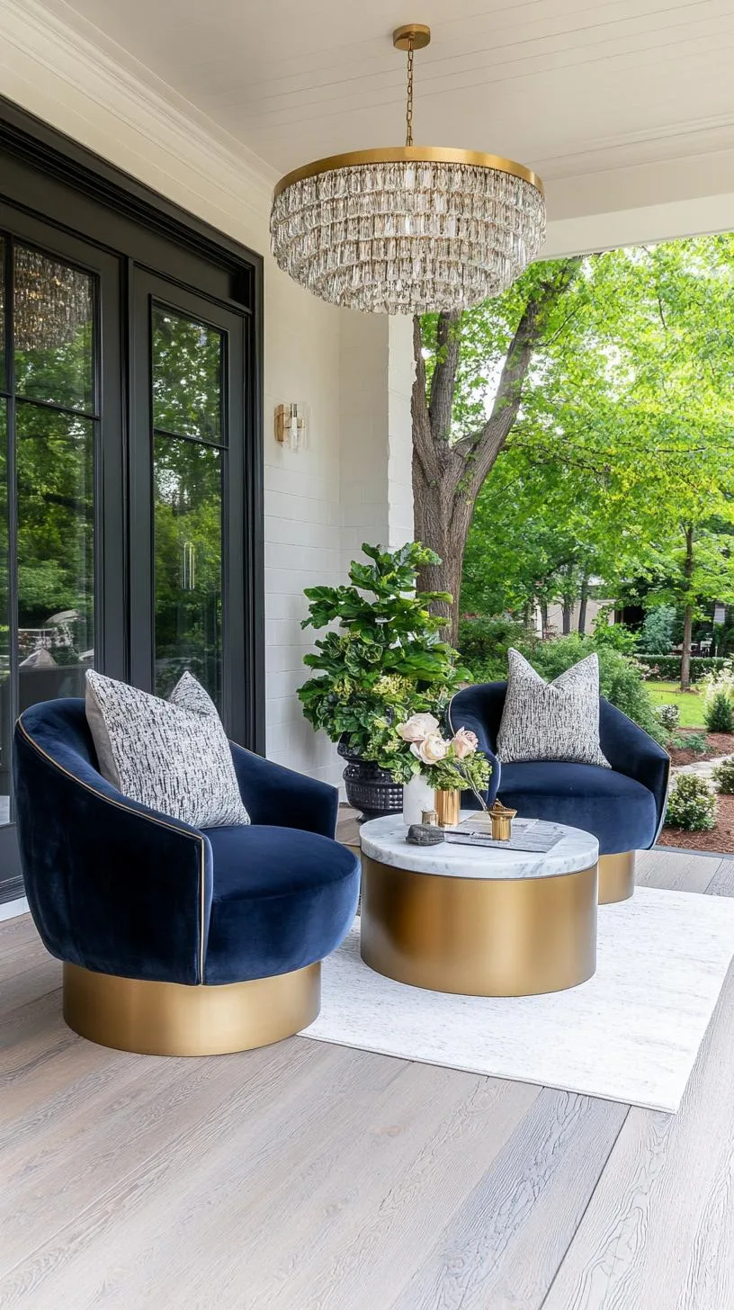 28. Modern glam with metallic touches, velvet textiles, and a luxurious chandelier-2 28. Modern glam with metallic touches, velvet textiles, and a luxurious chandelier-2