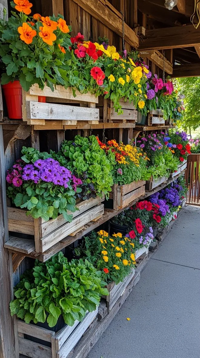 25 Unique Backyard Garden Ideas to Create Your Own Oasis 7 2. Pallet Garden Wall Inspiration-0