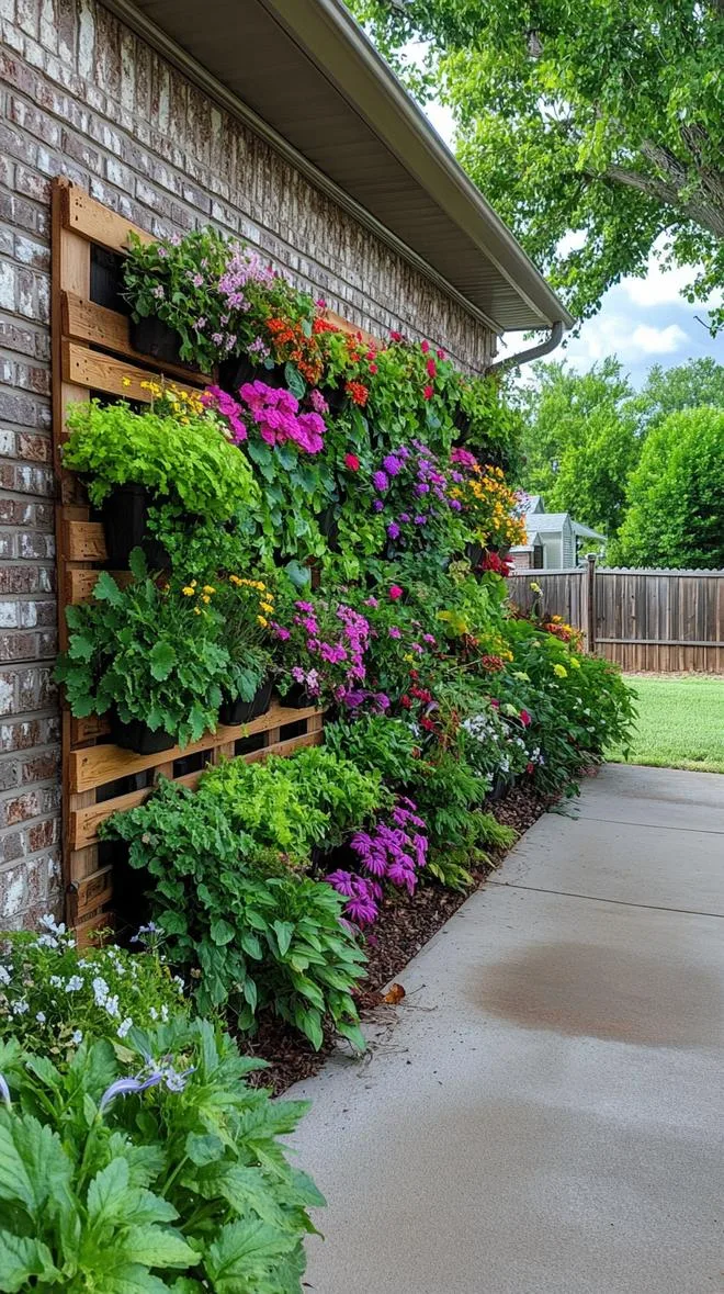 25 Unique Backyard Garden Ideas to Create Your Own Oasis 10 2. Pallet Garden Wall Inspiration-1