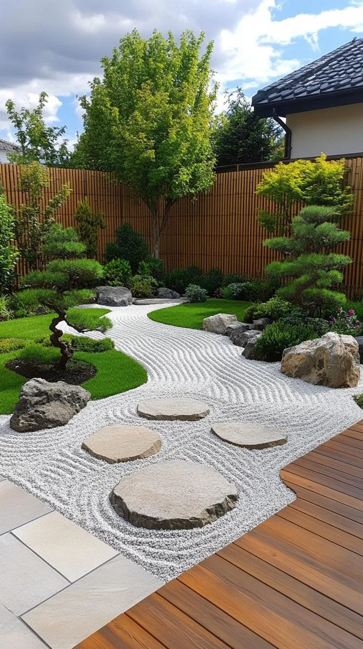 25 Unique Backyard Garden Ideas to Create Your Own Oasis 72 18. Raked Gravel Zen Garden Design-0