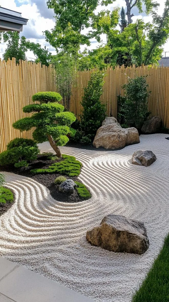 25 Unique Backyard Garden Ideas to Create Your Own Oasis 76 18. Raked Gravel Zen Garden Design-2