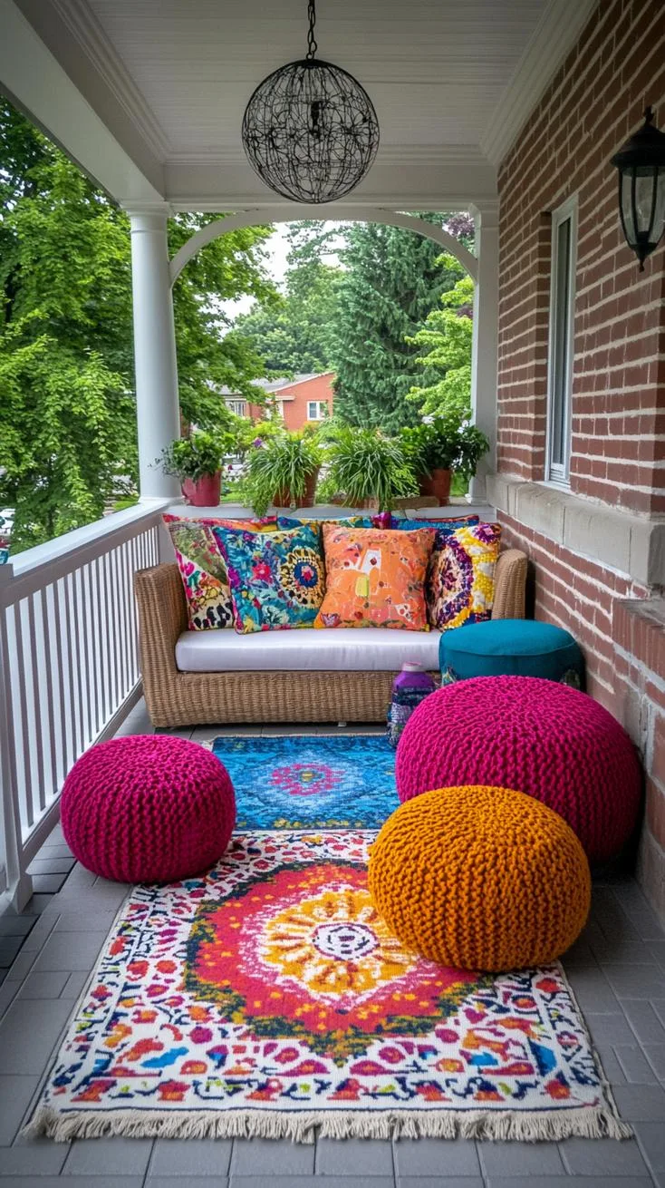 29. Retro funky vibe using bold prints, vintage furniture, and giant floor pillows-0 29. Retro funky vibe using bold prints, vintage furniture, and giant floor pillows-0