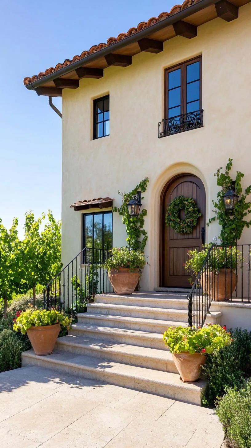15. Tuscan vineyard inspired with terra cotta pottery, grapevine wreaths, and wrought iron-0 15. Tuscan vineyard inspired with terra cotta pottery, grapevine wreaths, and wrought iron-0