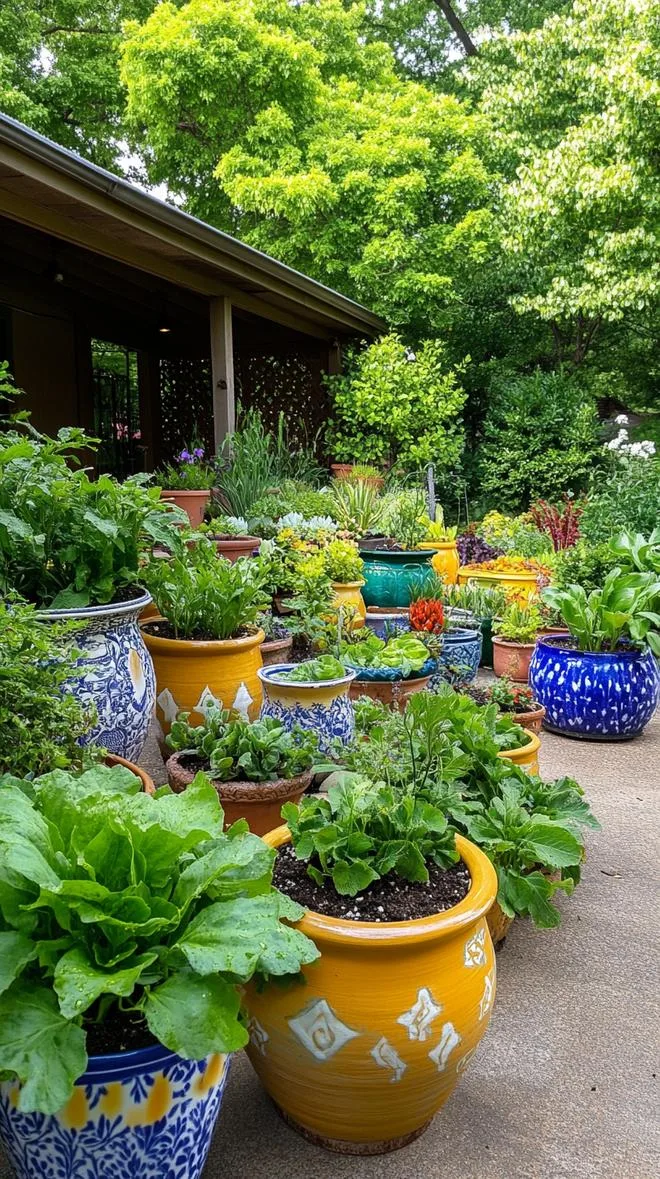 25 Unique Backyard Garden Ideas to Create Your Own Oasis 64 15. Vintage Pot Vegetable Garden Ideas-2