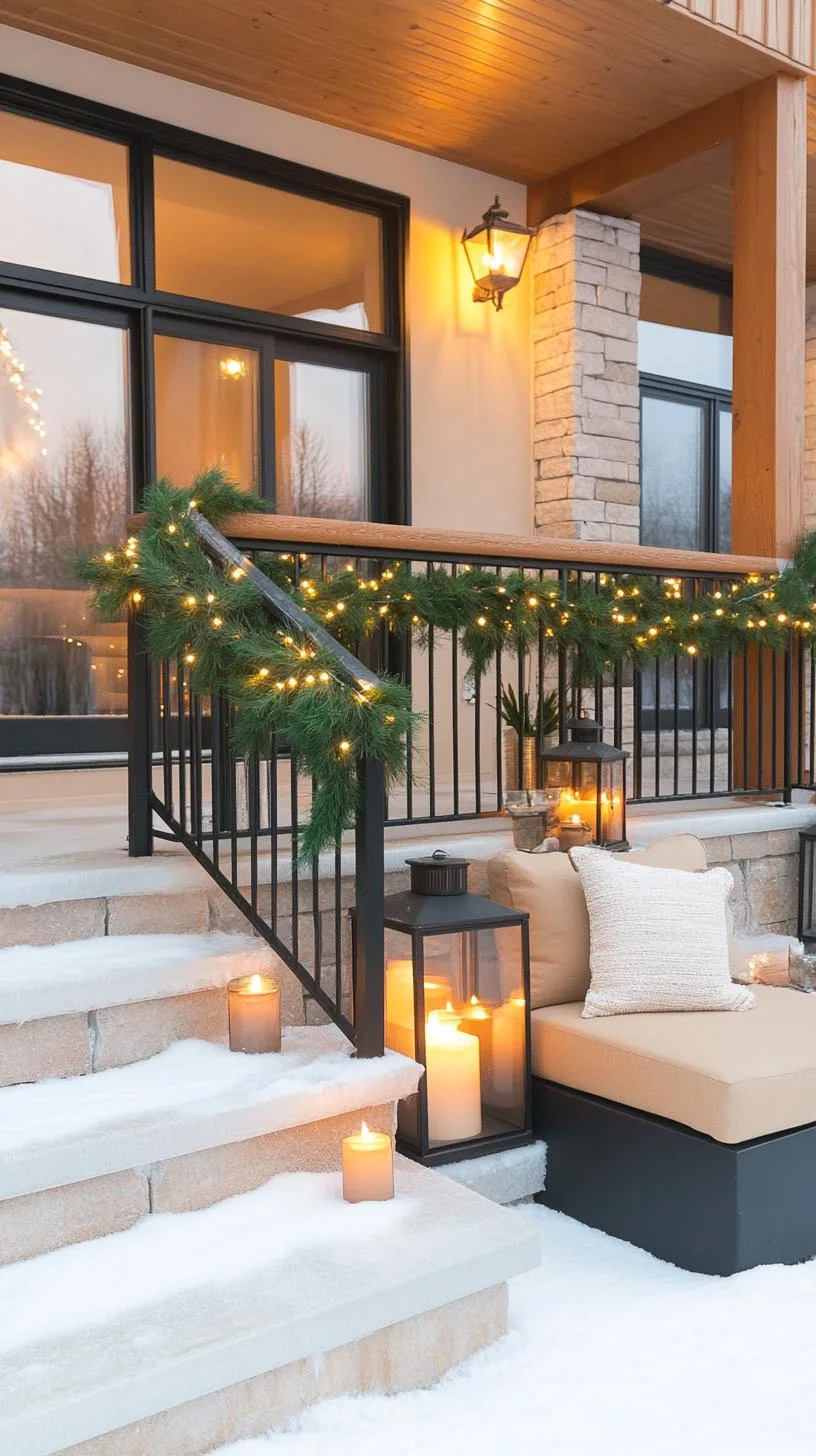 7. Winter wonderland using evergreen garlands, oversized lanterns, and a cozy firepit-2 7. Winter wonderland using evergreen garlands, oversized lanterns, and a cozy firepit-2