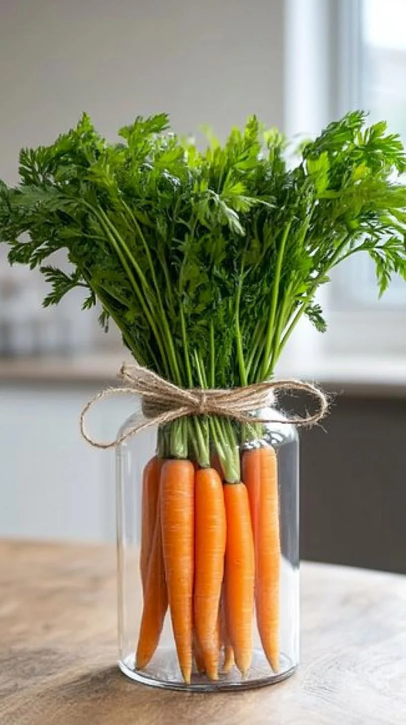21 Trendy Easter Decor Ideas For 2025 2 1. Carrot bouquet in glass vase with twine bow-0