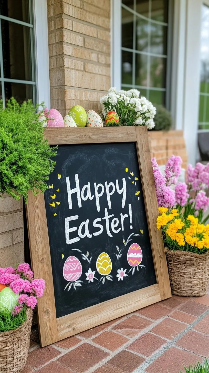 8. Chalkboard Easter Porch Sign Ideas-0