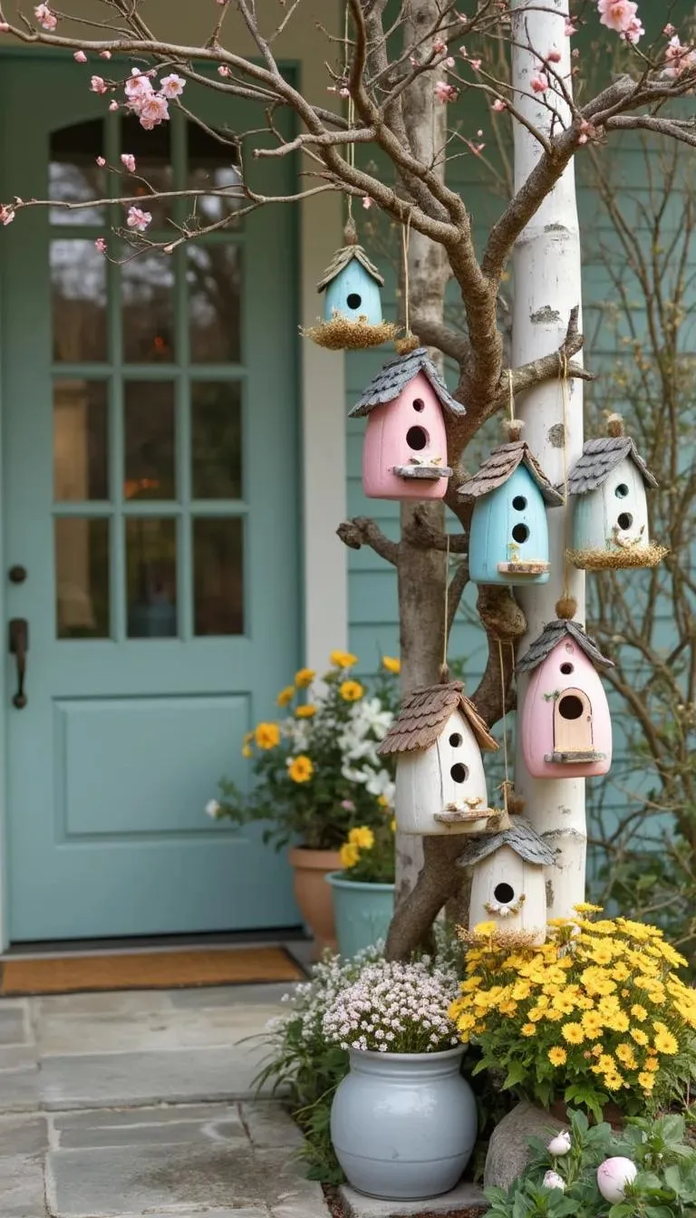 2. Enchanting Easter Birdhouse Display-2