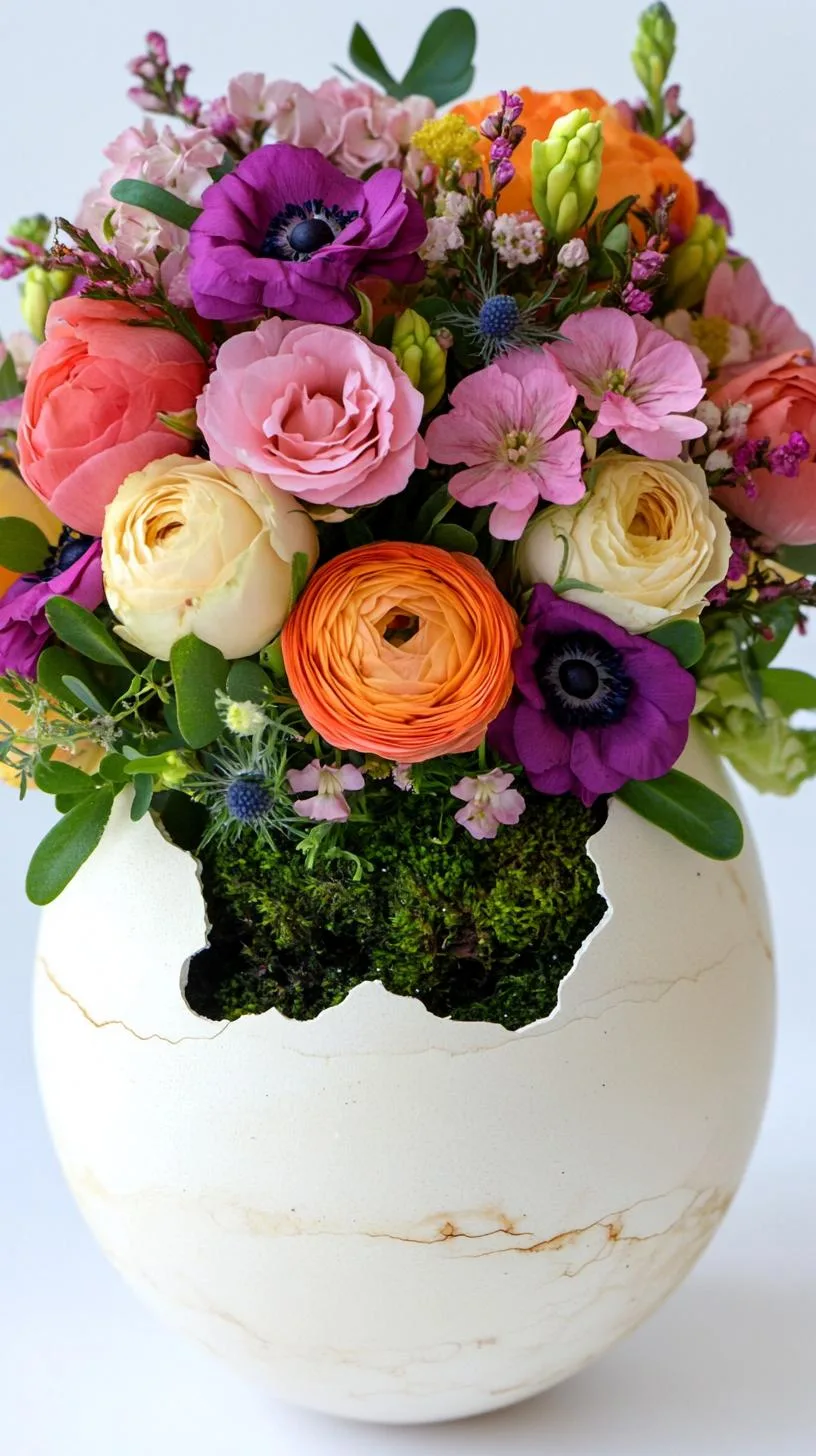 16. Floral arrangement inside a hollowed-out egg shell-2