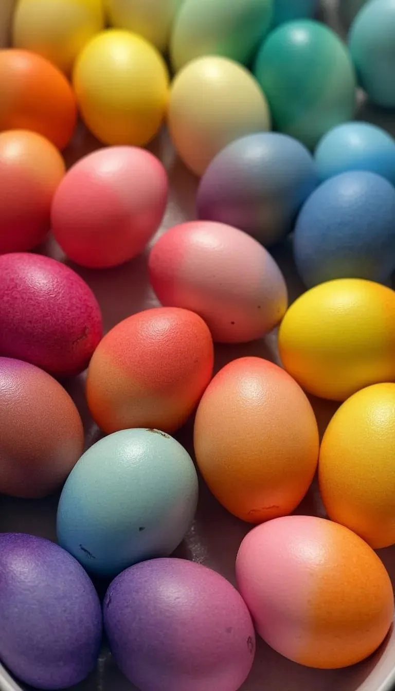 17. Ombre gradient dyed eggs in vibrant shades-0