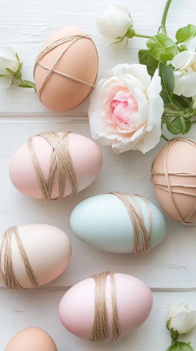21 Trendy Easter Decor Ideas For 2025 21 9. String-wrapped pastel Easter eggs for DIY decor-0