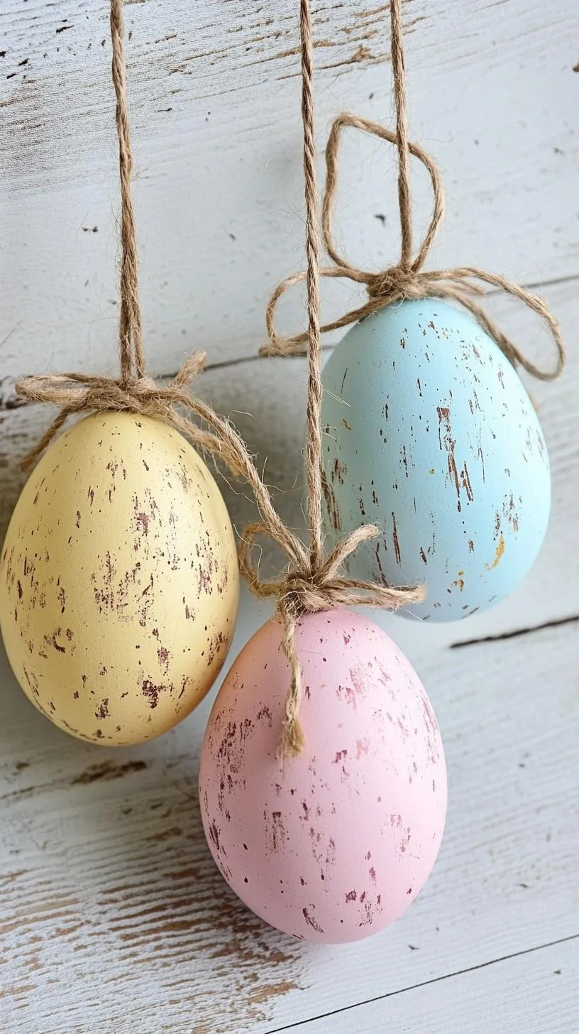 21 Trendy Easter Decor Ideas For 2025 23 9. String-wrapped pastel Easter eggs for DIY decor-2