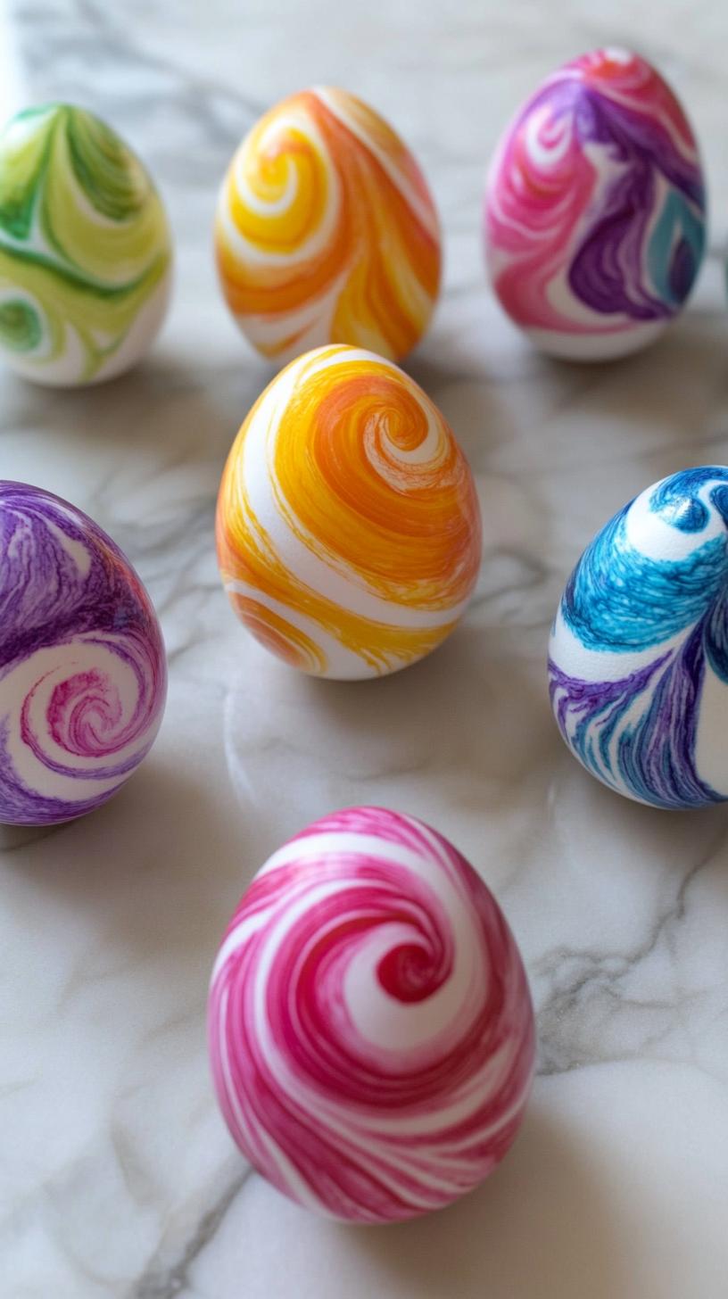 3. Tie-dye effect eggs using paper towel technique-1