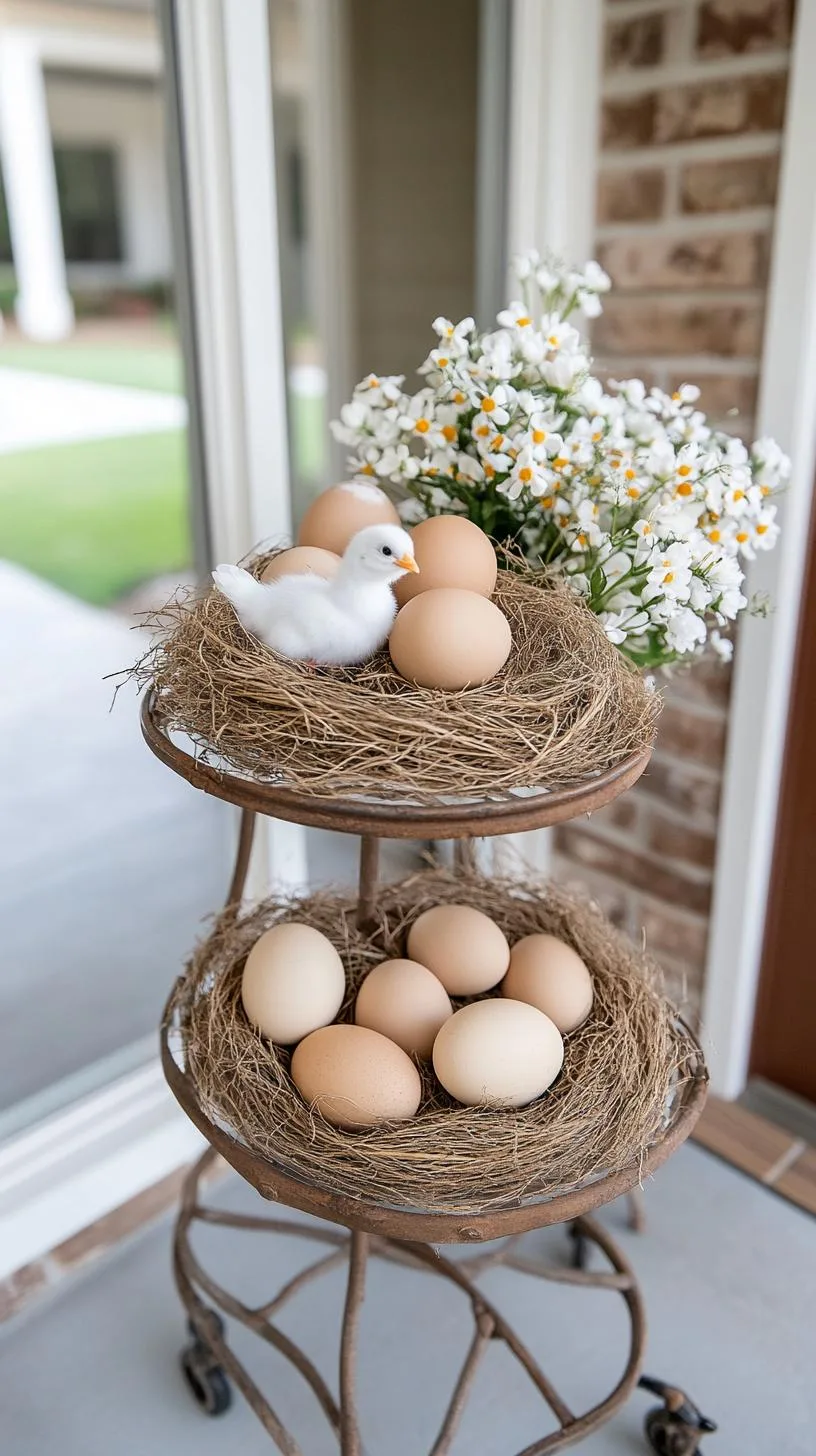 12. Vintage Easter Tea Cart Display-1