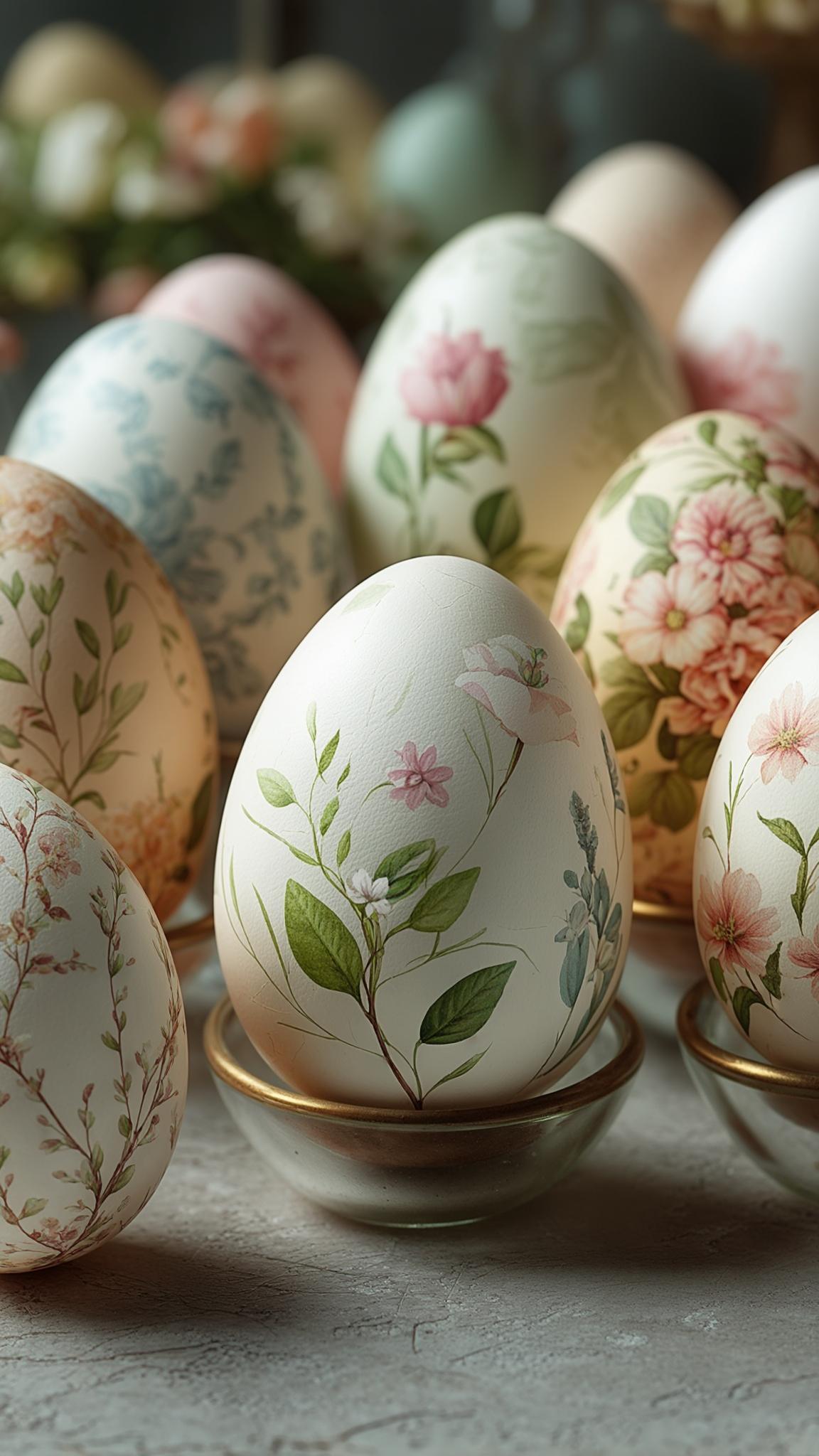 2. Vintage-inspired eggs with delicate botanical motifs-0