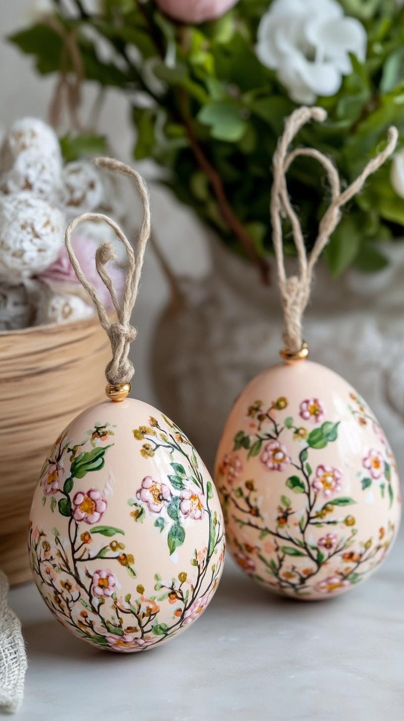 2. Vintage-inspired eggs with delicate botanical motifs-1
