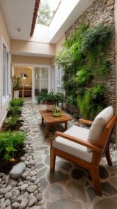 21 Genius Small Garden Design Ideas Everyone’s Obsessing Over 1 5. Narrow backyard lounge with vertical garden wall-1