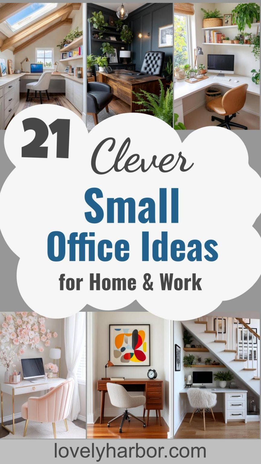 21 Clever Small Office Ideas For Home And Work Spaces - Lovely Harbor