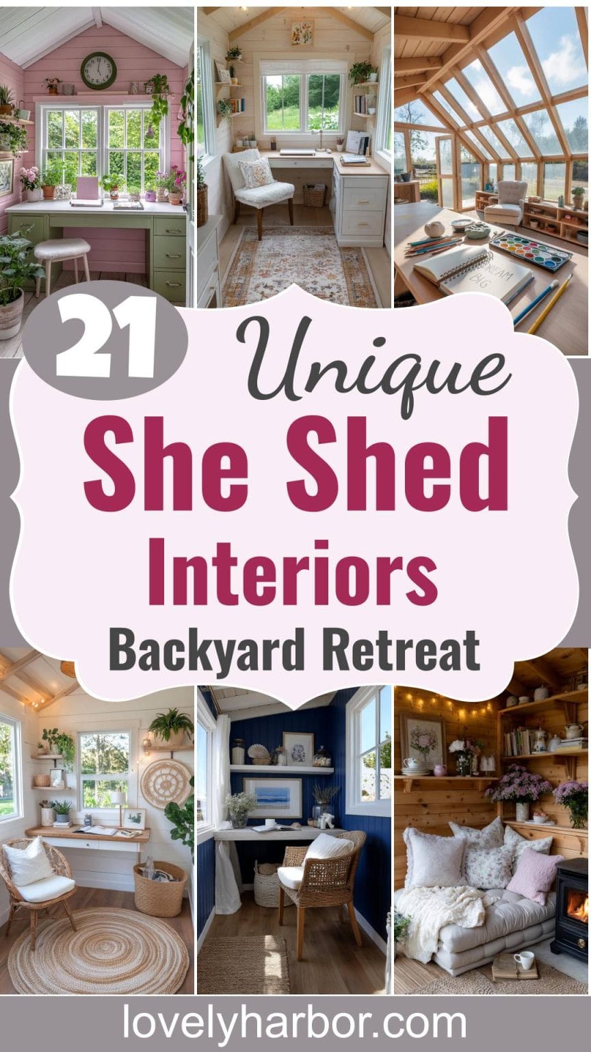21 She Shed Interior Ideas That Feel Like A Personal Backyard Retreat ...
