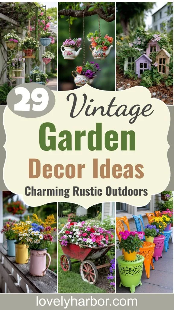 29 Vintage Garden Decor Ideas That Bring Rustic Charm Outdoors 1 29 Vintage Garden Decor Ideas That Bring Rustic Charm Outdoors