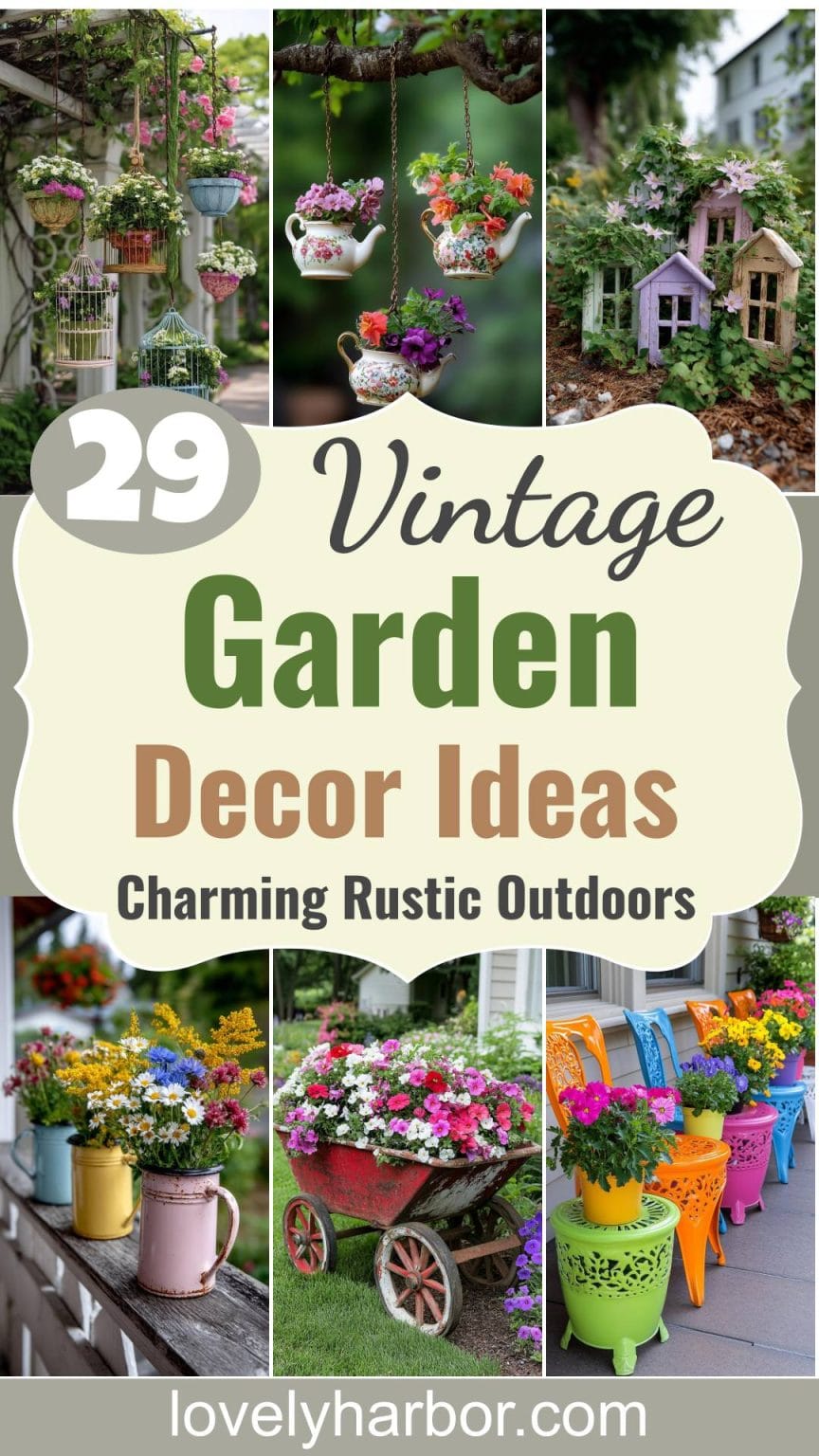 29 Vintage Garden Decor Ideas That Bring Rustic Charm Outdoors - Lovely ...