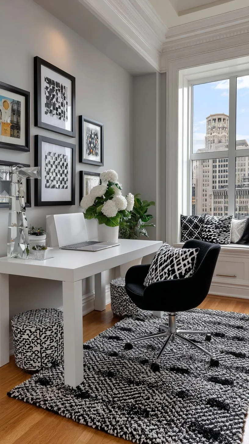 19. Black and white theme with bold graphic prints-1