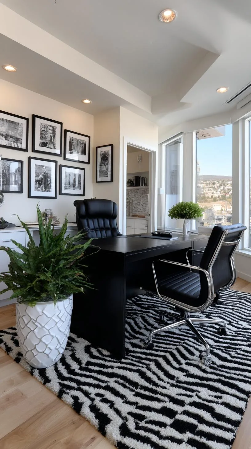 19. Black and white theme with bold graphic prints-2