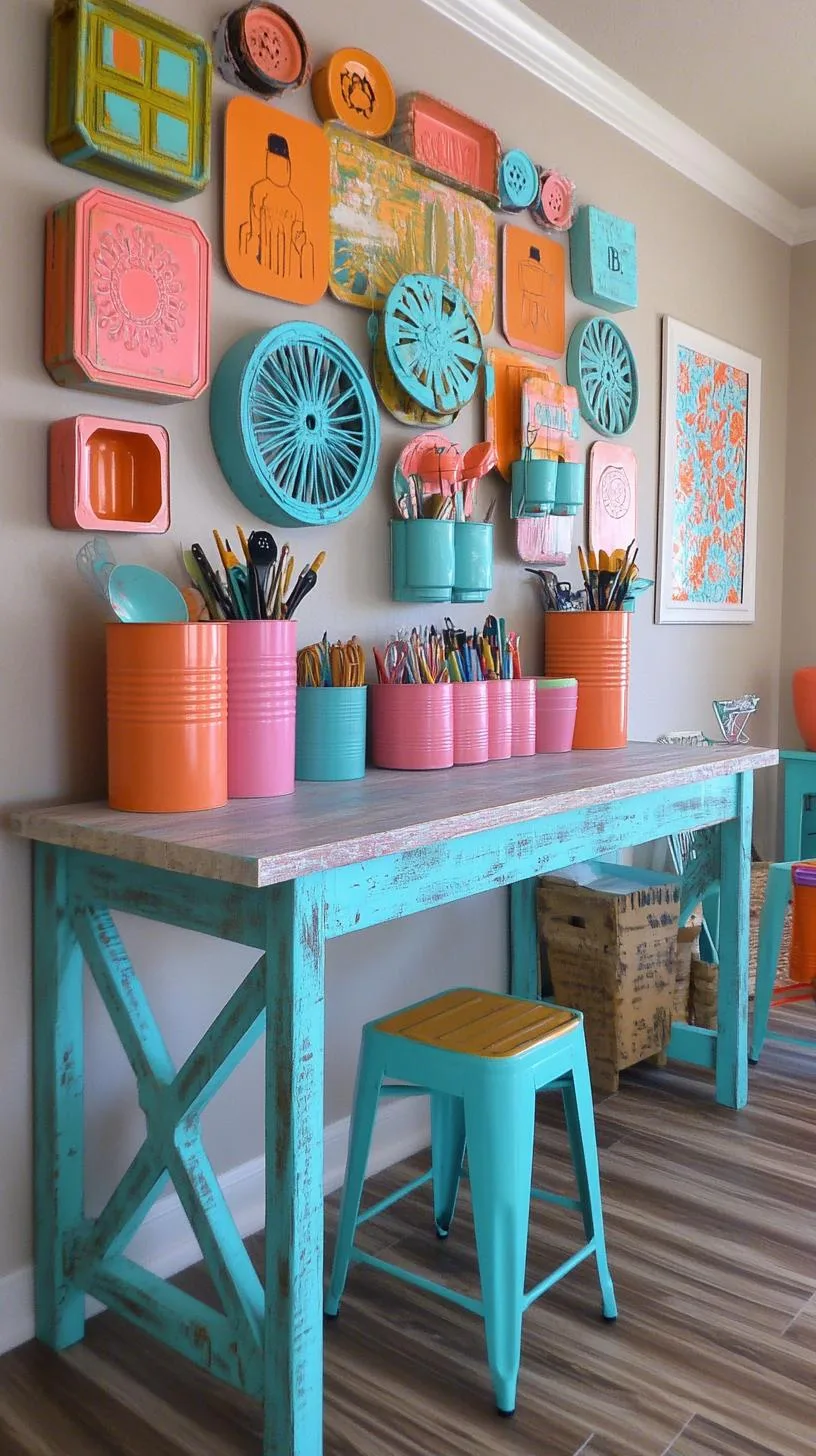 28. Budget-friendly workspace with DIY desk and crates-1