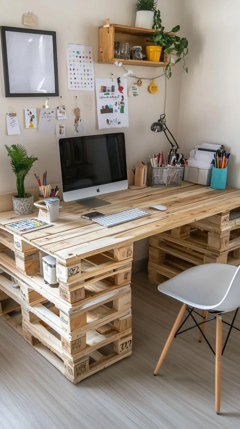 28. Budget-friendly workspace with DIY desk and crates-2