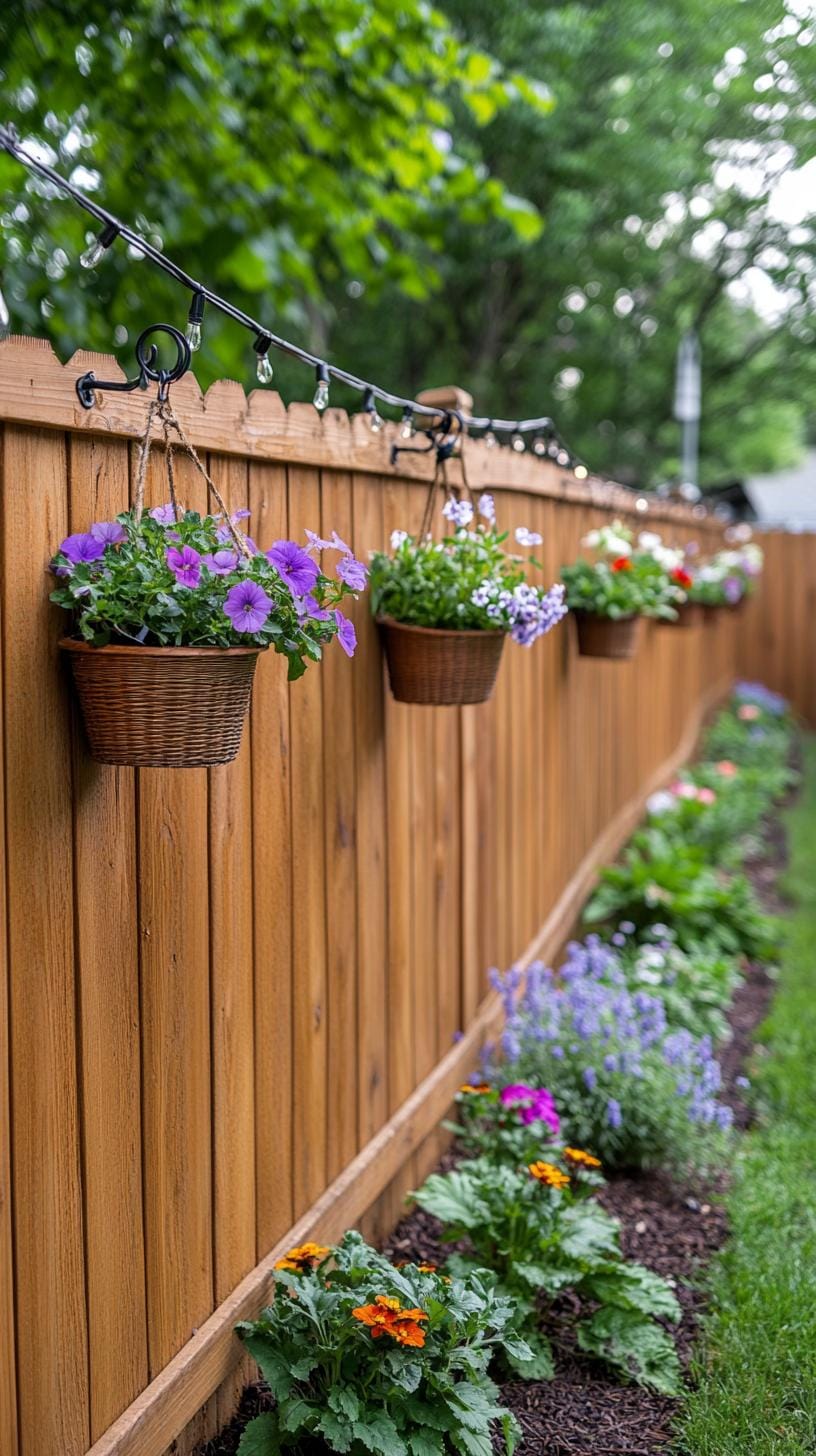 35 Unique Privacy Fence Ideas for a More Private Backyard 36 13. Classic board-on-board wooden privacy fence-0