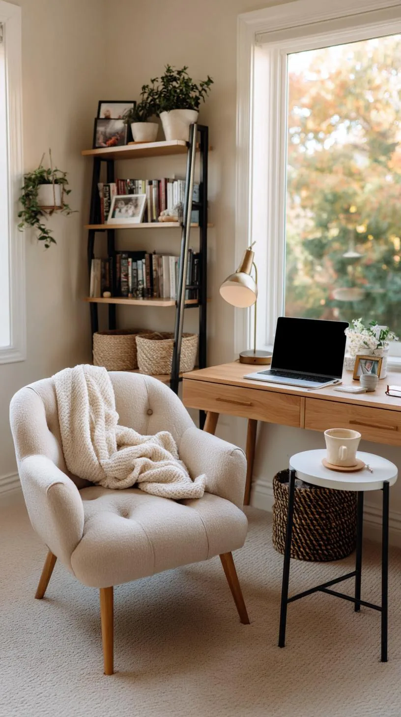 27. Cozy nook with plush chair and side table workspace-1